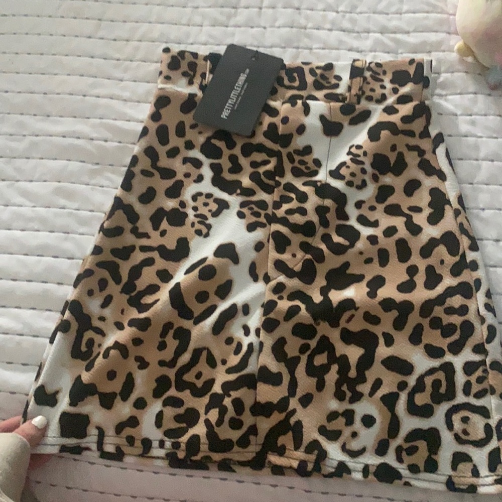 Brand new with tags pretty little thing cheetah print skirt